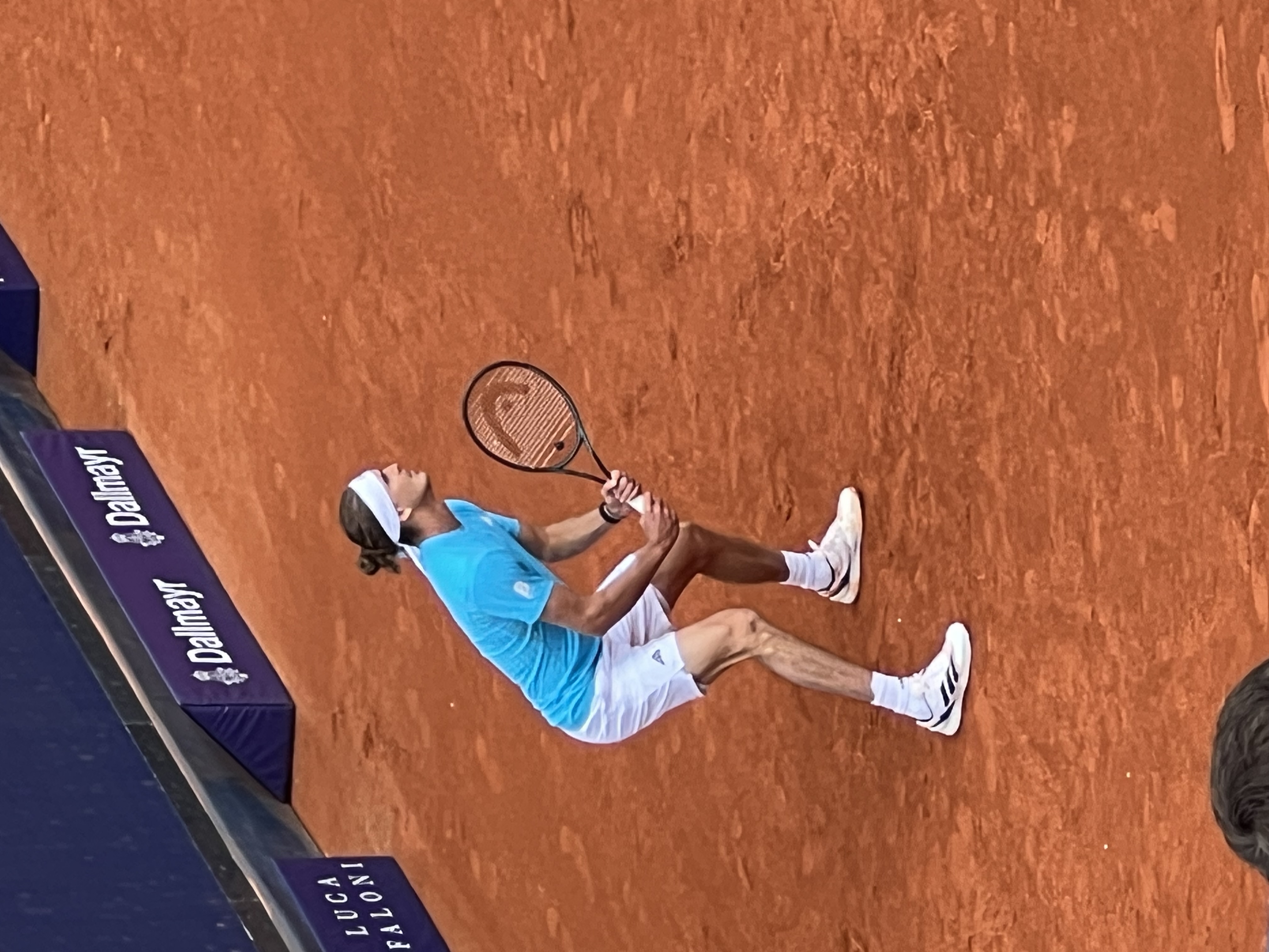 Alexander Zverev holding his racket in a ready position on a clay court at the 2026 BMW Open